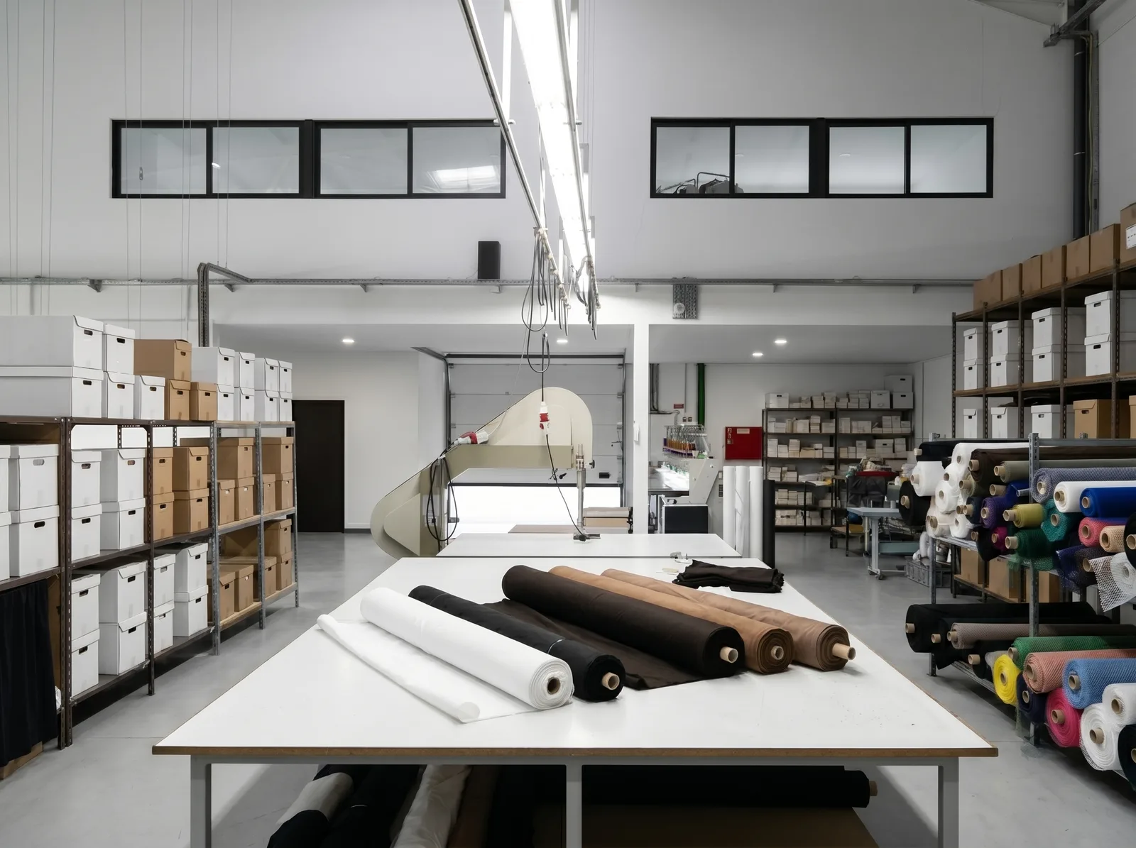 Fabric warehouse — rolls and storage