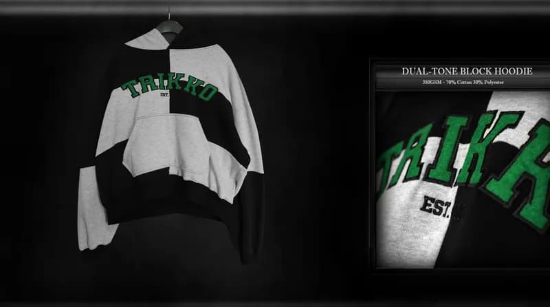 Dual-Tone Block Hoodie