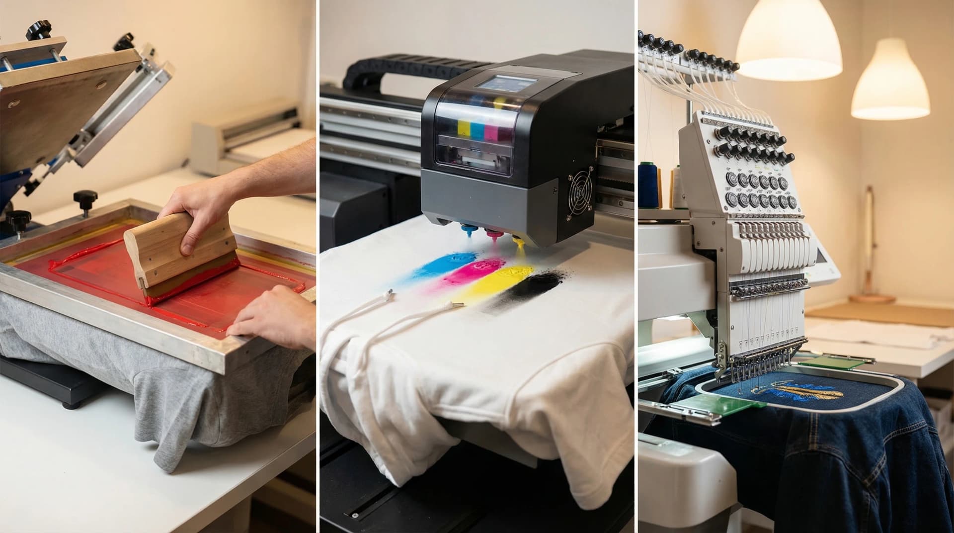 Screen Printing vs DTG vs Embroidery: Choosing the Right Decoration Method